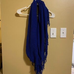 Target Royal Blue Cozy Fringe Infinity Scarf